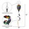 In the Breeze 0974 — Aurora 6-Panel Hot Air Balloon — Colorful Blended Rainbow Wind Spinner with Tail for Yards and Gardens